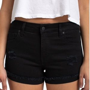 Celebrity Pink Juniors Mid Rise Fray Cuff Shorts